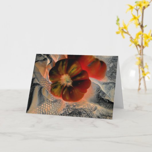 Digitaal gewijzigde "Tomato and Lace" Kaart (Gele Bloem)