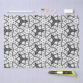 Digitaal grafisch ontwerp voor zwart-wit en wit li tissuepapier (Craft)