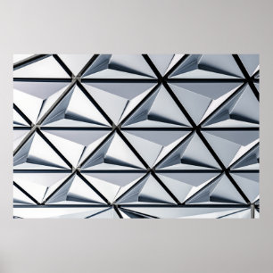 Digitaal grijs en zwart behangpapier poster