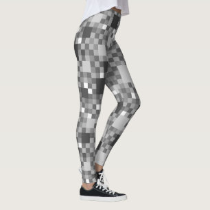 Digitaal grijs Pixelated Little Squares Leggings