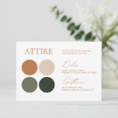 Digitaal Groen & Terracotta Kleurenpalet Kaart (Staand voorkant)