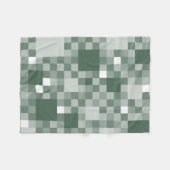 Digitaal groene, pixelated Little Squares Fleece Deken (Voorkant (Horizontaal))