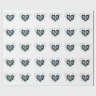 Digitaal Hart Heilig Geometrisch Hart Ontwerp Cadeaupapier