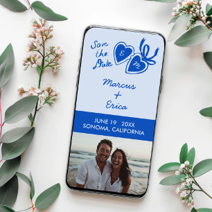 Digitaal Hartvormig Bedelarmband Met Foto Save the Date