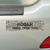 digitaal, HOOAH, HONOR, PRIDE, TATY-bumper Bumpersticker (Op auto)