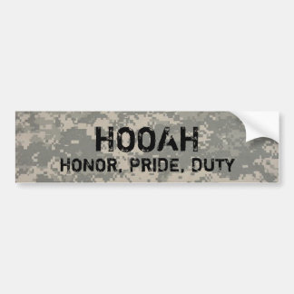 digitaal, HOOAH, HONOR, PRIDE, TATY-bumper Bumpersticker