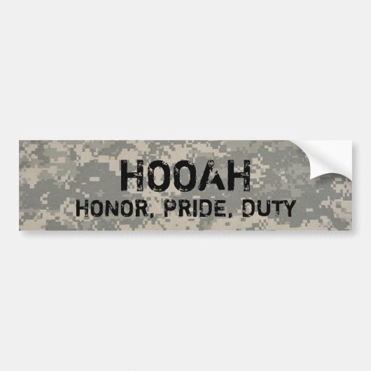 digitaal, HOOAH, HONOR, PRIDE, TATY-bumper Bumpersticker (Voorkant)