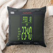 Digitaal horloge gezicht lendenkussen kussen (Deken)