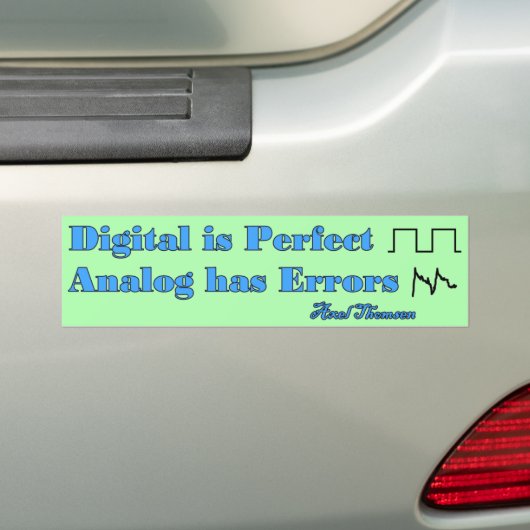 Digitaal is perfect bumpersticker (Op auto)