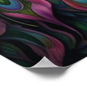 Digitaal kat-wand, prachtig Calico-kat-portret Poster (Hoek)