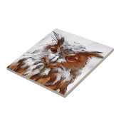 Digitaal keramisch vormig Euraziatische adelaar Tegeltje (Zijkant)