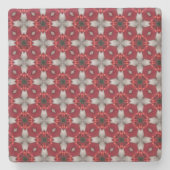 Digitaal kerstpuntenpatroon stenen onderzetter (Voorkant)