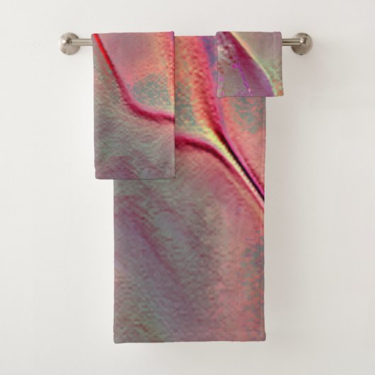 Digitaal koraalachtig rotsverzaking, perzikkleurig bad handdoek (Insitu)