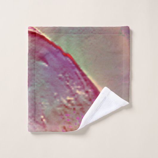 Digitaal koraalachtig rotsverzaking, perzikkleurig bad handdoek (Wasdoekje)