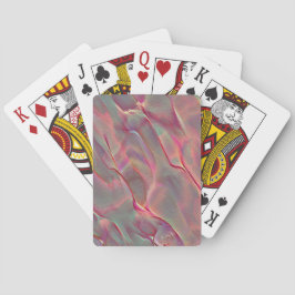 Digitaal koraalachtig rotsverzaking, perzikkleurig pokerkaarten