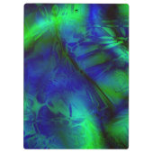 Digitaal kunstblauw en groen Abstract patroon Klembord (Achterkant)