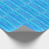 Digitaal kunstblauw en Paarse golven Abstract Cadeaupapier (Hoek)