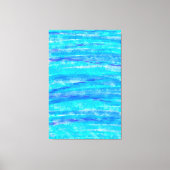 Digitaal kunstblauw en Paarse golven Abstract Canvas Afdruk (Voorkant)
