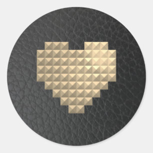 digitaal kunstleder ronde sticker