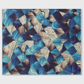 Digitaal kunstmatig abstract patroon. Abstract bla Cadeaupapier (Vlak)