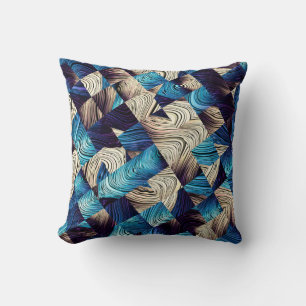 Digitaal kunstmatig abstract patroon. Abstract bla Kussen