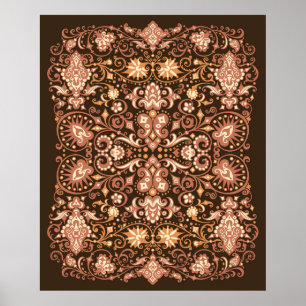Digitaal kunstmatig abstract patroon. Abstract bla Poster