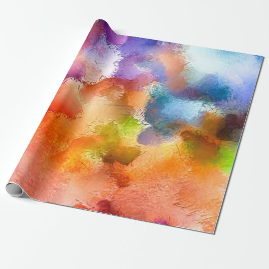 Digitaal kunstmatig abstract patroon. Hand tekenin Cadeaupapier (Uitgerold)