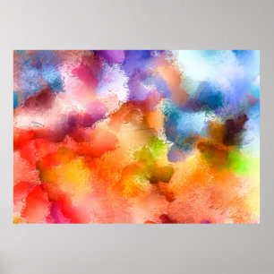 Digitaal kunstmatig abstract patroon. Hand tekenin Poster