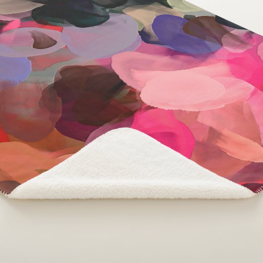 Digitaal kunstmatig abstract patroon. Hand tekenin Sherpa Deken (3/4)