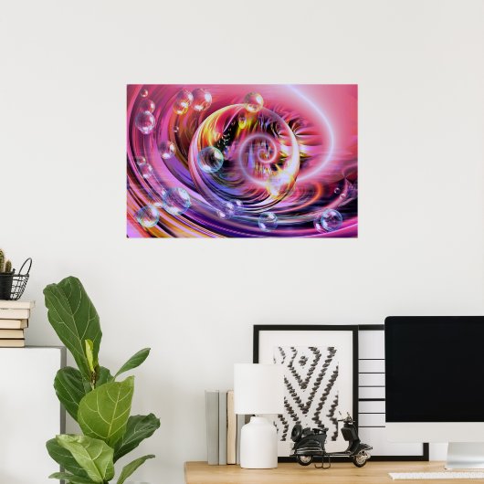 Digitaal kunstmatig Abstract schilderen Wandafdruk Poster (Thuiskantoor)