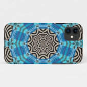 Digitaal kunstpatroon 7 Blauw, zwart en wit Case-Mate iPhone Case (Achterkant (horizontaal))