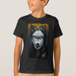 Digitaal kunstportret van een weerwolf t-shirt