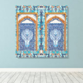 Digitaal kunststuk op basis van perzische gepantse canvas afdruk (Insitu (Houten vloer))