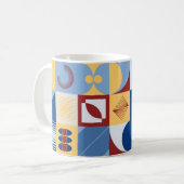 Digitaal kunstwerk grafisch ontwerp van eenvoudig koffiemok (Voorkant links)