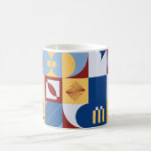 Digitaal kunstwerk grafisch ontwerp van eenvoudig koffiemok (Center)