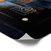 Digitaal kunstwerk Stoïcijns menselijk profiel naa Poster (Hoek)