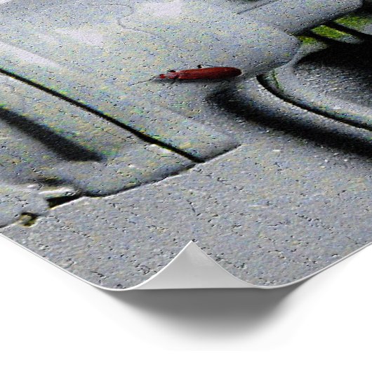 Digitaal kunstwerk voor groene engine poster (Hoek)