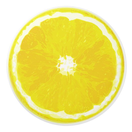 Digitaal laagje lemon Slice-schilderij Keramische Knop (Voorkant)