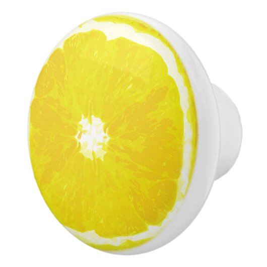 Digitaal laagje lemon Slice-schilderij Keramische Knop (Rechts)