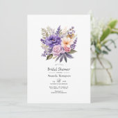 Digitaal Lavendel Bloemen Vrijgezellenfeest Kaart (Staand voorkant)