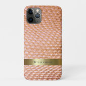 Digitaal lederen koper snakeskin Gold Metal Case-Mate iPhone Case (Achterkant)