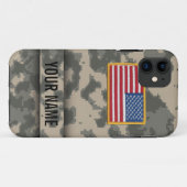 Digitaal leger stijl camouflage iPhone hoes (Achterkant (horizontaal))