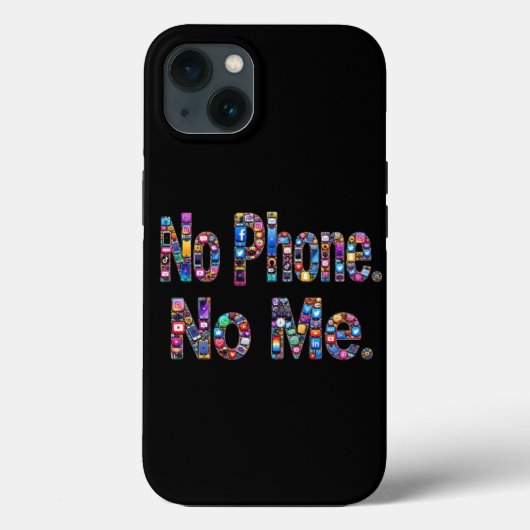 Digitaal Leven Geen Telefoon Geen Mij Case (Achterkant)