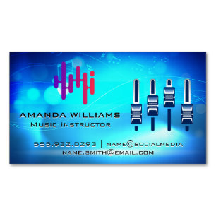 Digitaal Logo   Mixer   Muziek Achtergrond Magnetisch Visitekaartje