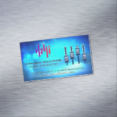 Digitaal Logo | Mixer | Muziek Achtergrond Magnetisch Visitekaartje (Voorbeeld)