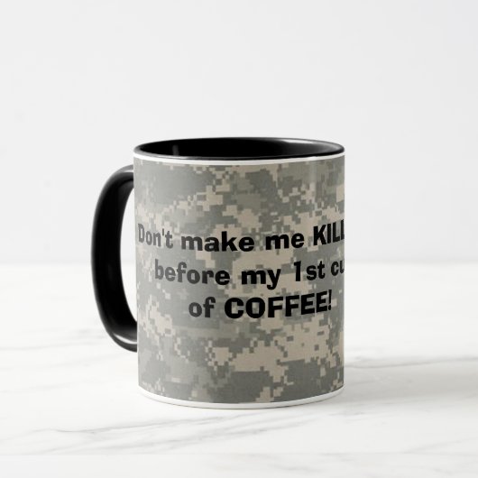 digitaal, man van het leger... - Gepersonaliseerd Mok (Voorkant links)