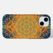 Digitaal Mandala Geel Blauw en Rood Case-Mate iPhone Case (Achterkant (horizontaal))