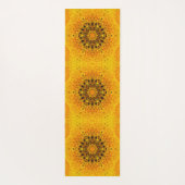 Digitaal Mandala Geel en Zwart Yogamat (Achterkant)