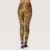 Digitaal Mandala Geel Rood en Paars Leggings (Achterkant)
