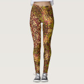 Digitaal Mandala Geel Rood en Paars Leggings (Voorkant)